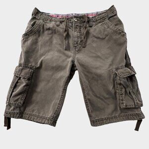 Vintage Esprit Cargo Shorts Mens 36 Gray Paratrooper Hiking Utility Relaxed Fit